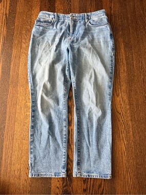 Good American Light Wash Straight Leg Jeans 10 30